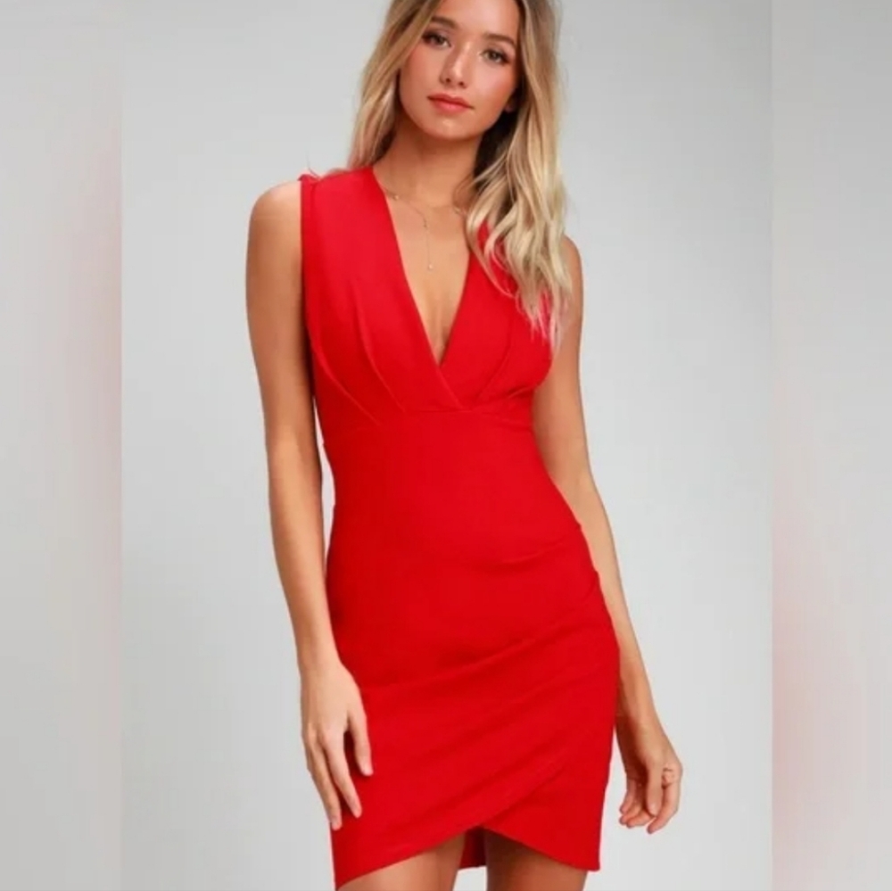Lulus Cocktail Hour Black Sleeveless Tulip Mini Dress NWT Size Large